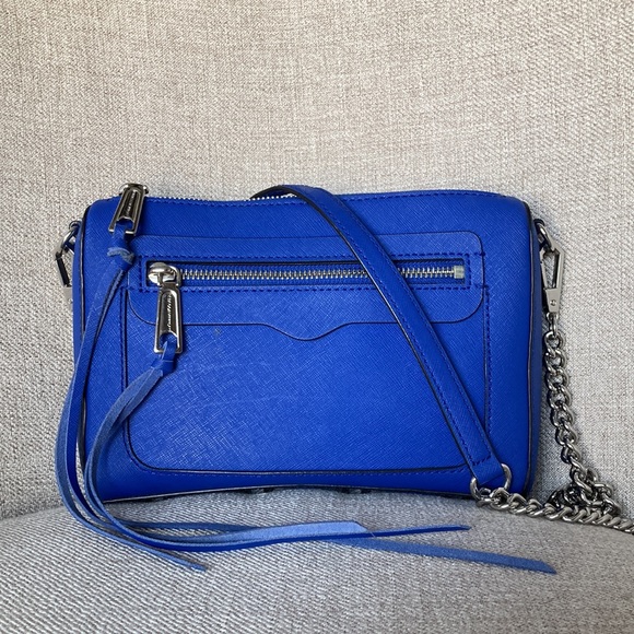 Rebecca Minkoff Handbags - Rebecca Minkoff Blue Chain-Link Crossbody Bag